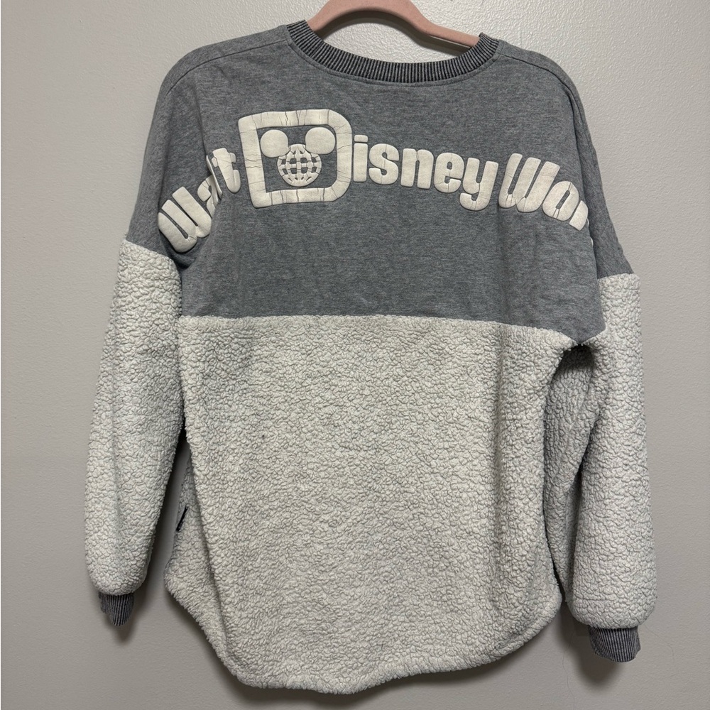 Disney World Parks Grey and White Sherpa Fleece Winter Spirit Jersey - Picture 4 of 8